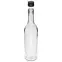 Fľaša 500 ml úzka na alkohol s čiernym uzáverom na závit 6 ks,4