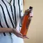 Fľaša 500 ml úzka na alkohol s čiernym uzáverom na závit 6 ks,9