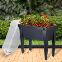 Kvetináč/Parenisko E&K s krytom 80x40x88 antracit 4075