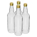 Fľaša 700 ml na alkohol s uzáverom na závit - 4 ks