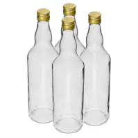 Fľaša 700 ml na alkohol s uzáverom na závit - 4 ks