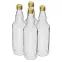 Fľaša 700 ml na alkohol s uzáverom na závit - 4 ks
