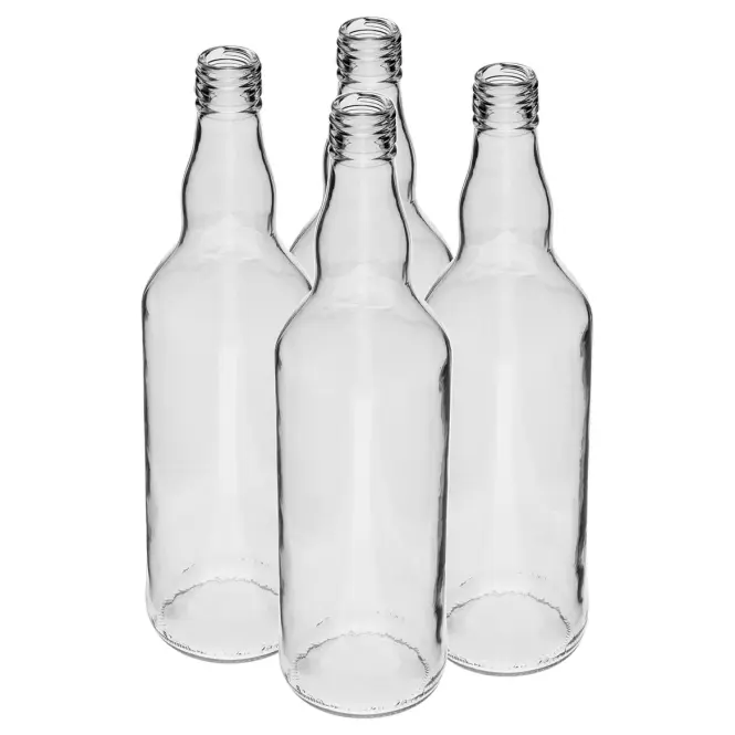 Fľaša 700 ml na alkohol s uzáverom na závit - 4 ks,5