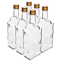 Fľaša kláštorná 500 ml s uzáverom na závit, biela  - 6 ks