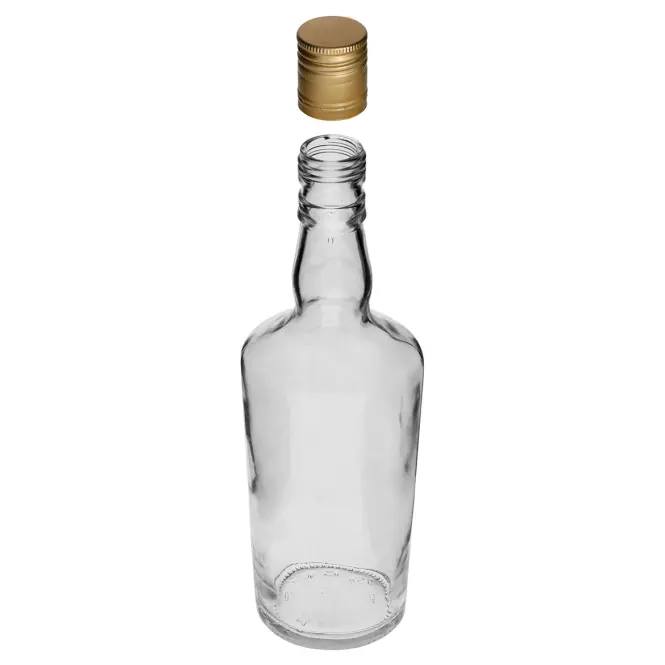 Fľaša na whisky 500 ml s uzáverom na závit,3