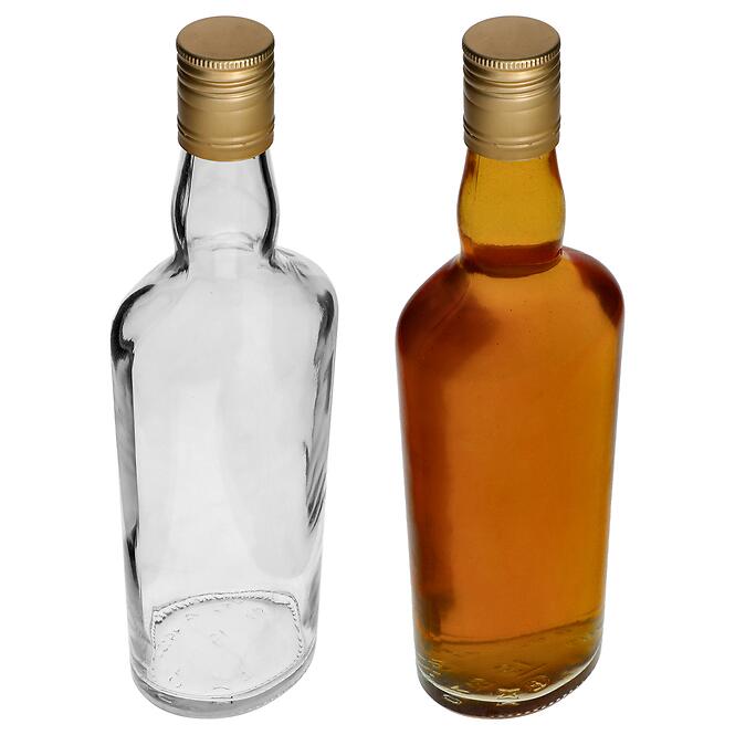 Fľaša na whisky 500 ml s uzáverom na závit