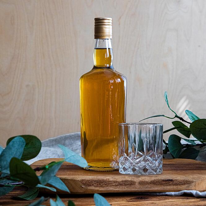 Fľaša na whisky 500 ml s uzáverom na závit