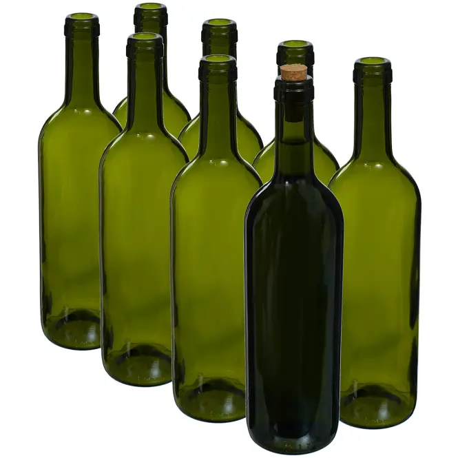 Fľaša oliva 750 ml na víno bordeaux - 8 ks