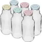 Fľaša na šťavu 330 ml s uzáverom na závit fi43 - 6 ks