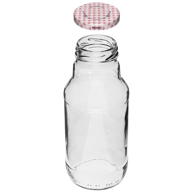 Fľaša na šťavu 330 ml s uzáverom na závit fi43 - 6 ks