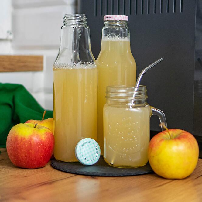 Fľaša na šťavu 750 ml s uzáverom na závit, fi43 - 6 ks