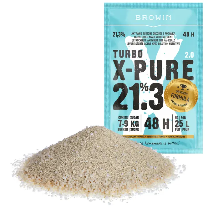 Kvasnice  turbo x-pure 21,3% 48h – 135 g