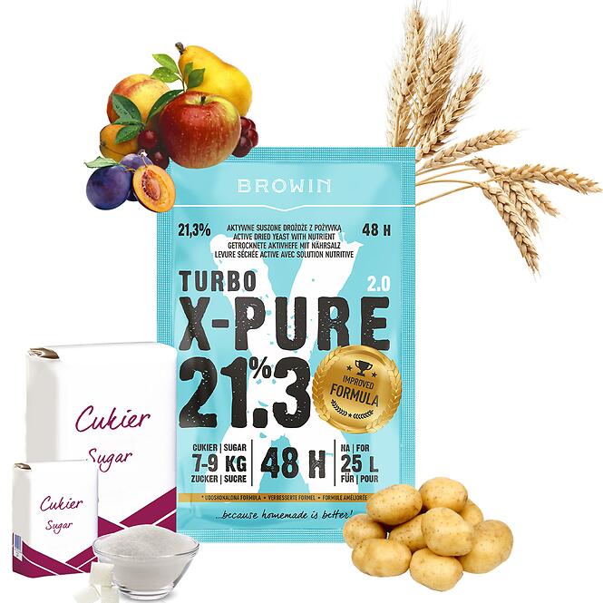 Kvasnice  turbo x-pure 21,3% 48h – 135 g