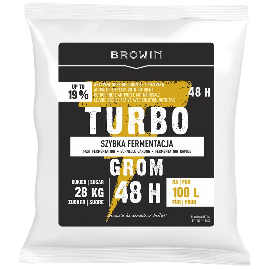 Liehovarnícke kvasnice turbo grom 48h 100 l - 510 g