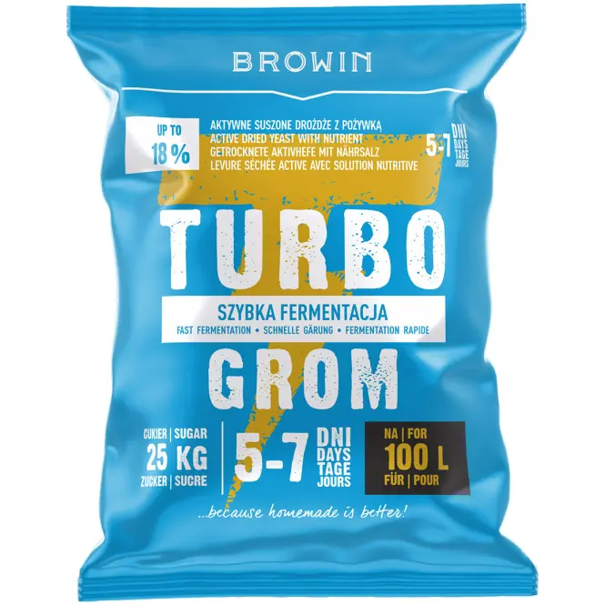 Liehovarnícke kvasnice turbo grom 5-7 dní 100 l - 340 g
