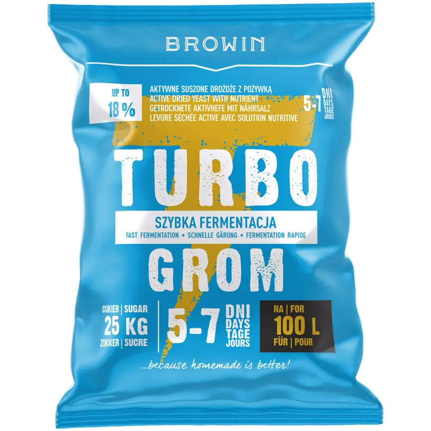 Liehovarnícke kvasnice turbo grom 5-7 dní 100 l - 340 g