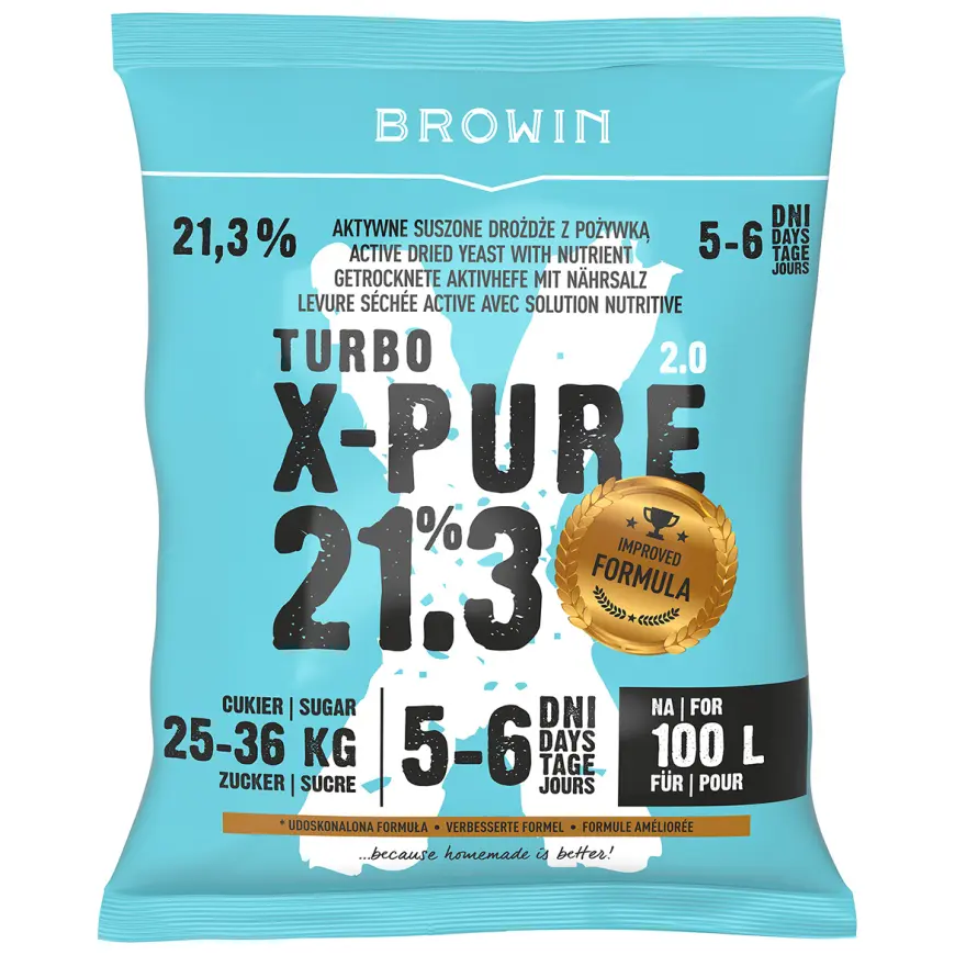 Kvasnice turbo x-pure 21,3% 360 g 100 l