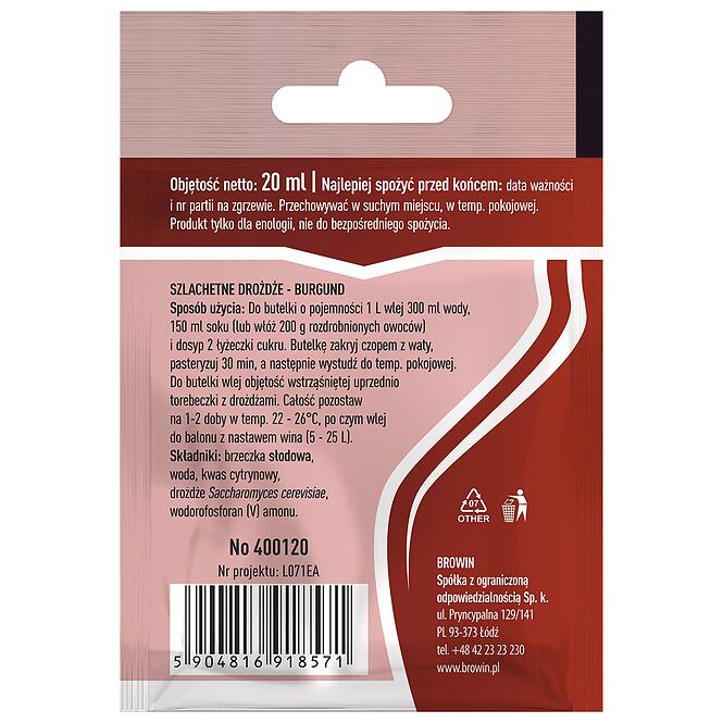 Vínne kvasnice burgund - 20 ml