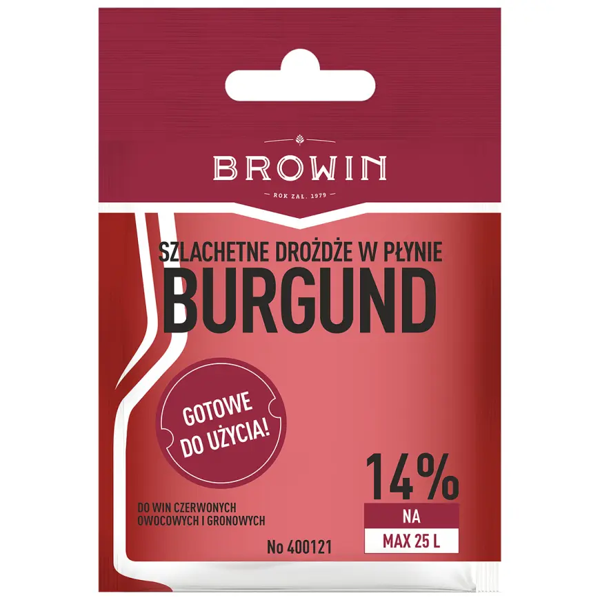 Vínne kvasnice burgund bez rozmnožovania - 20 ml