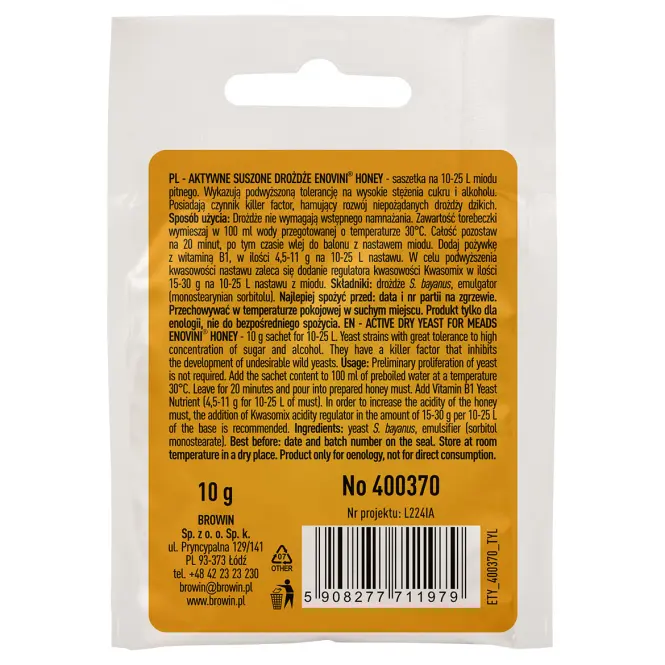 Vínne kvasnice enovini® honey 10 g
