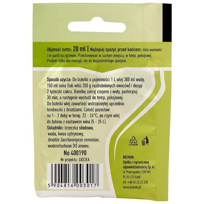 Vínne kvasnice univerzálne - 20 ml