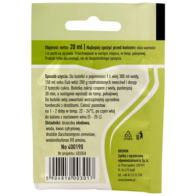 Vínne kvasnice univerzálne - 20 ml,2
