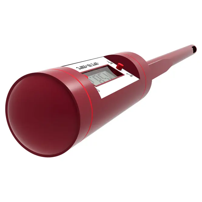 Digitálny kuchynský teplomer LCD (-20/250 °C) červený,5