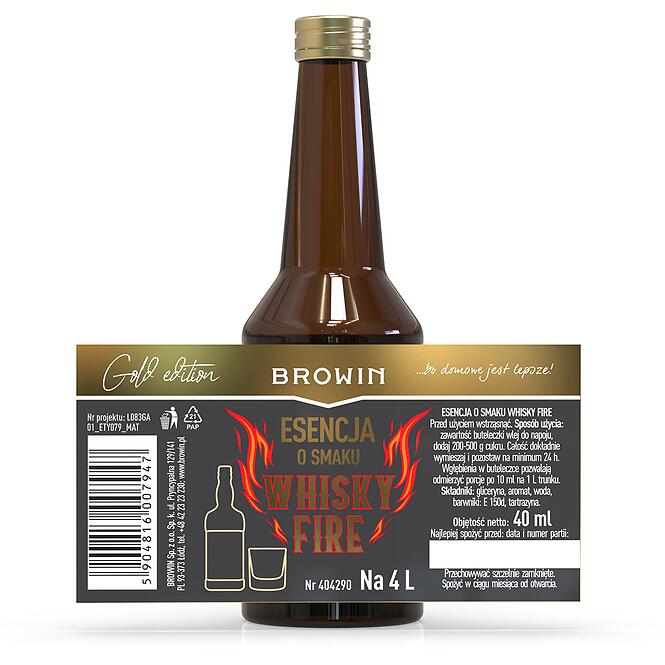 Esencia s príchuťou Whisky Fire na 4 l - 40 ml