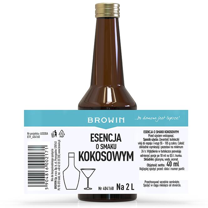 Esencia s príchuťou - kokos na 2 l - 40 ml
