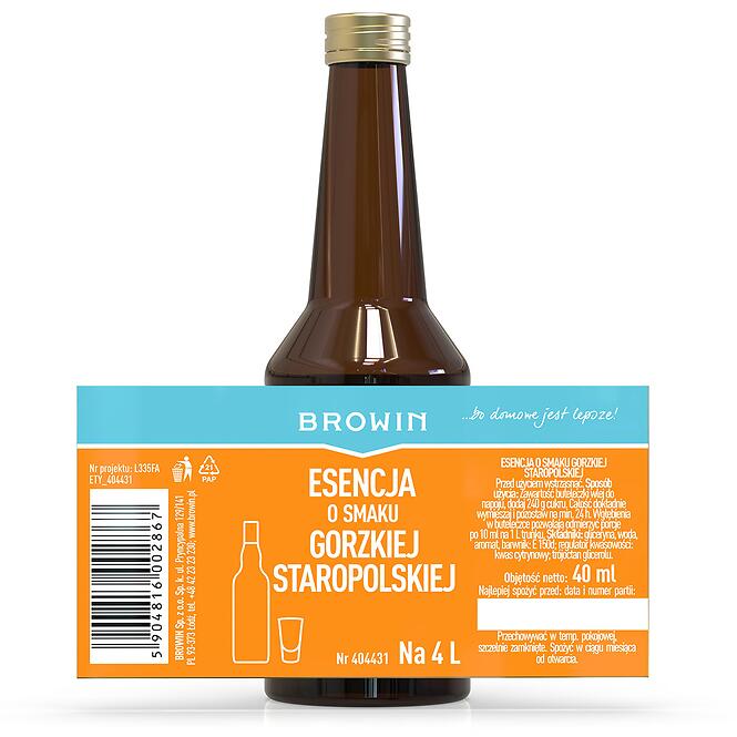 Esencia s príchuťou – Horká Staropoľská 40 ml