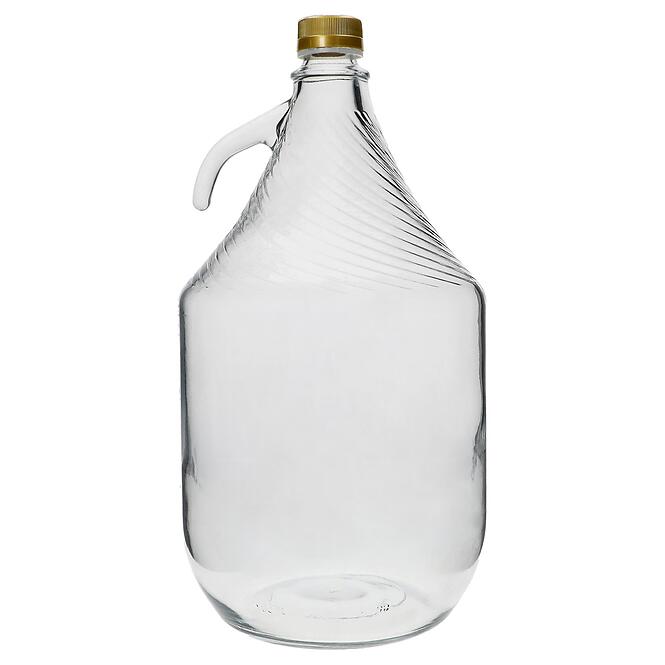 Demižón dama 5 l bez košíka s uzáverom na závit