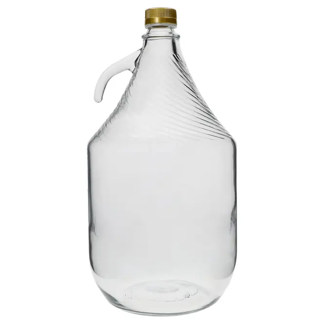 Demižón dama 5 l bez košíka s uzáverom na závit,3