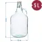 Demižón dama 5 l s mechanickým uzáverom,4
