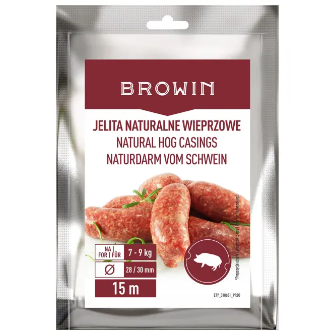 Prírodné bravčové črevá – kaliber 28/30mm – 15m