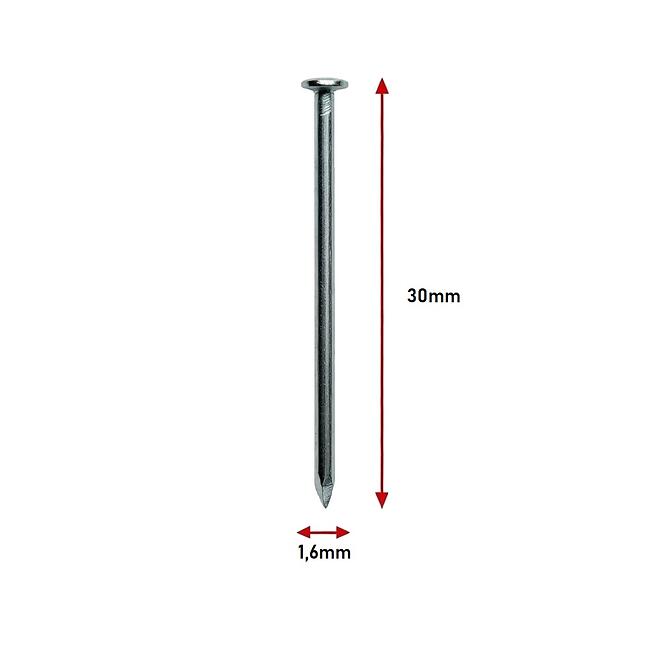 Pozinkované Stavebné Klince 1,6×30 mm