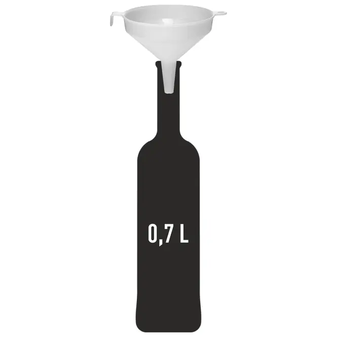 Plastový lievik biely fi10 cm,3