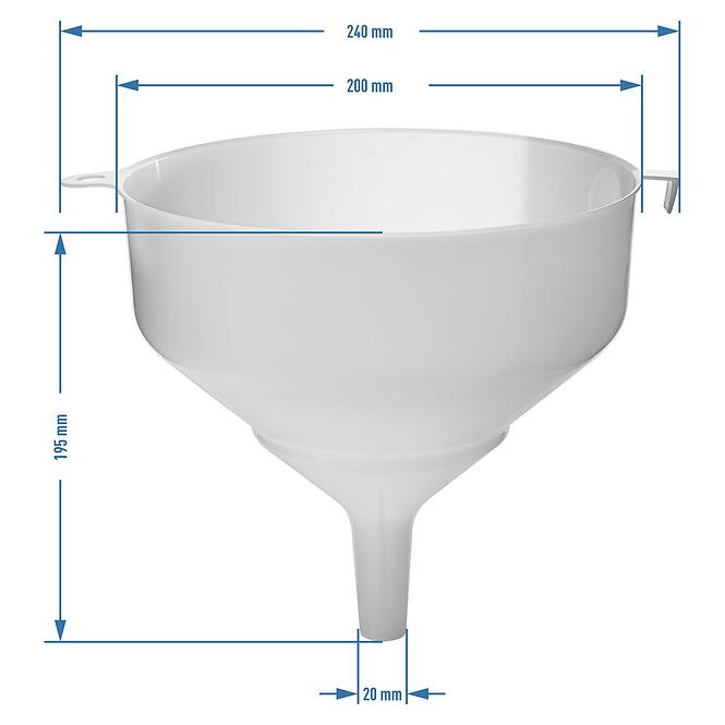 Plastový lievik fi20 cm do demižónov