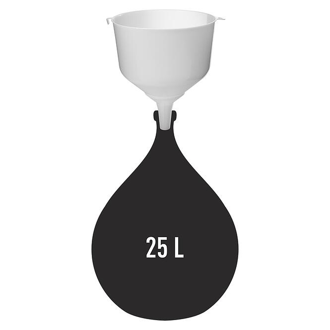 Plastový lievik fi25 na fermentačné balóny s vysokým okrajom