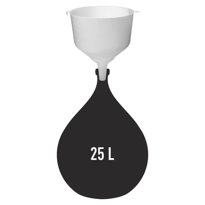 Plastový lievik fi25 na fermentačné balóny s vysokým okrajom,4