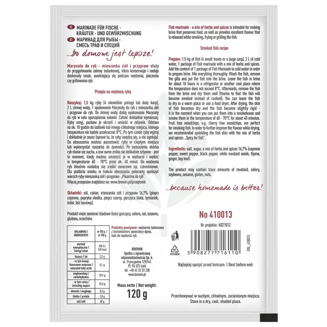 Marináda na ryby - zmes bylín a korenín - 120 g,2