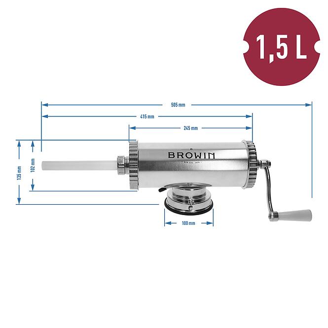 Horizontálna plnička 1,5 kg so silikónovým piestom