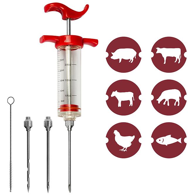 Marinovací injektor na mäso 30 ml + 3 ihly + čistič