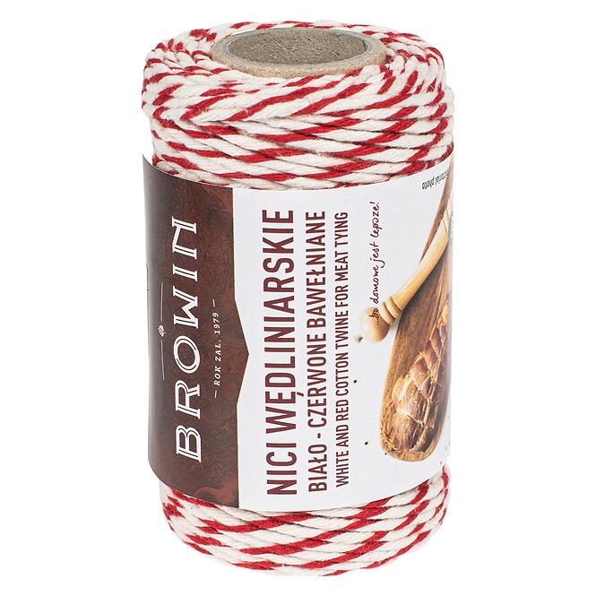 Bavlnený špagát na údenie  bielo-červený (240 °C) 100 g