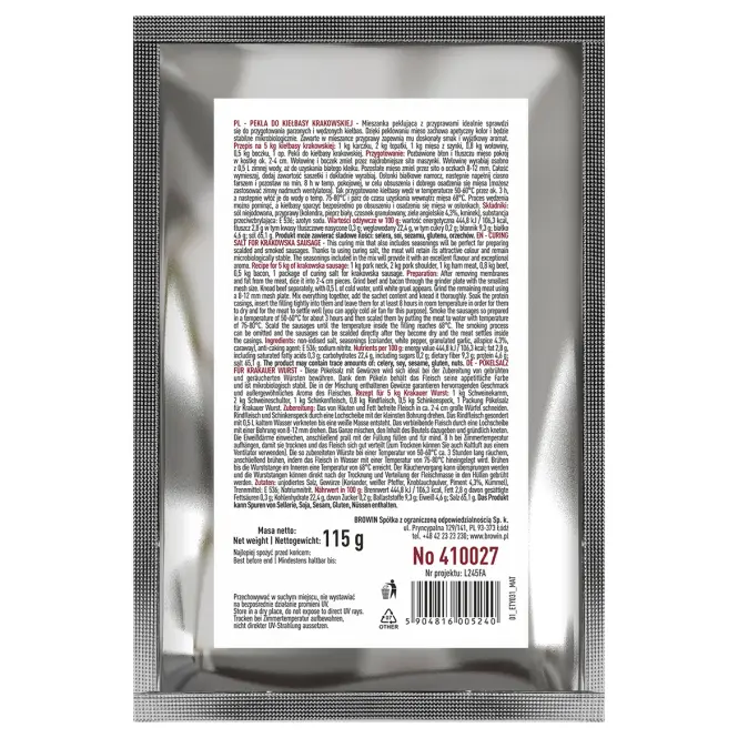 Rýchlosoľ – pekla na krakovskú klobásu - 115 g
