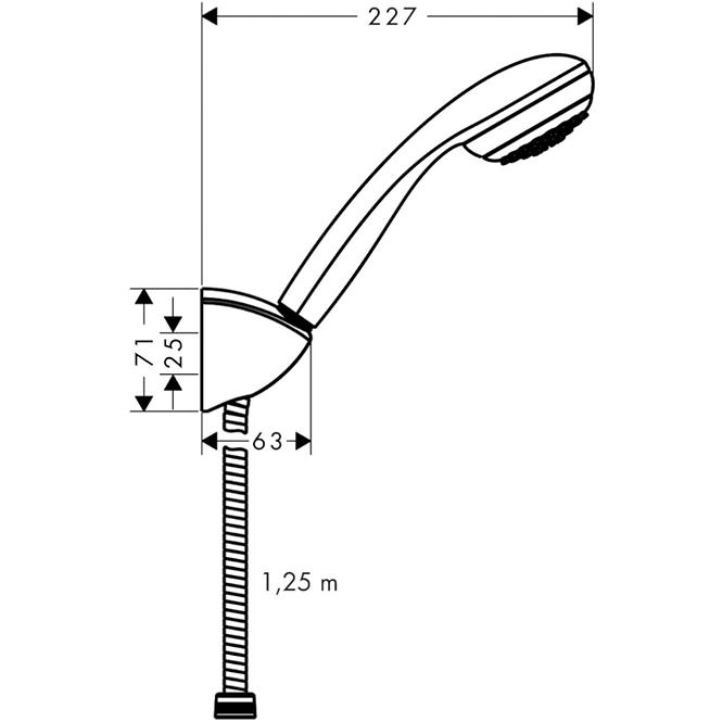 Crometta85 mono vaňový set 1,25m