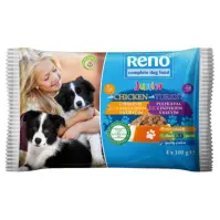 Reno Pockets pre psov kura-moriak 4x100 g junior