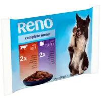 Reno Pockets Pes hovädzie mäso-moriak 4x100 g