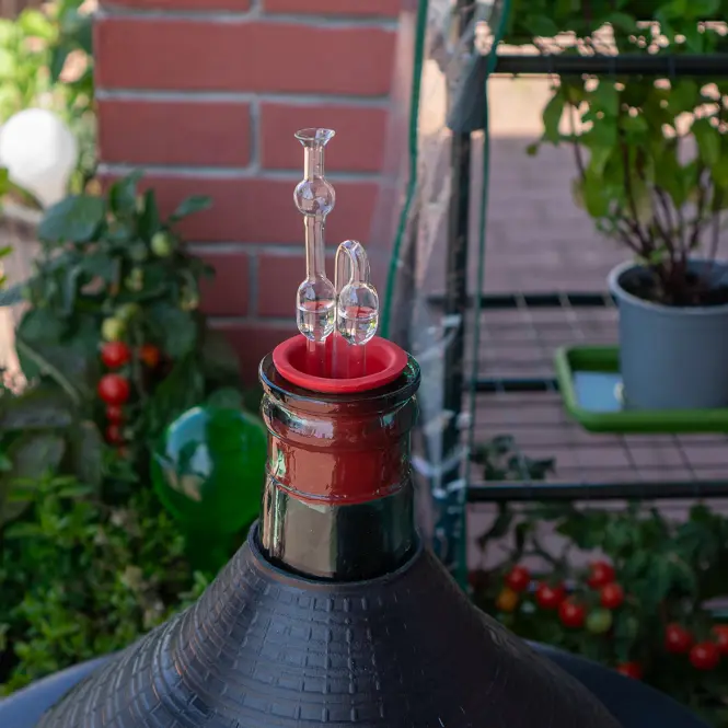Fermentačná rúrka 2 ks - sklenená,5