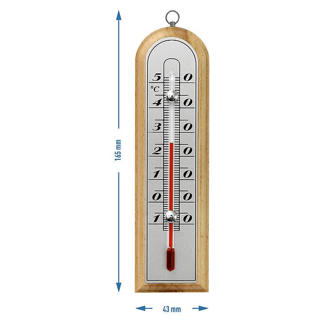 Izbový teplomer so striebornou stupnicou (-10/50 °C) 16 cm mix