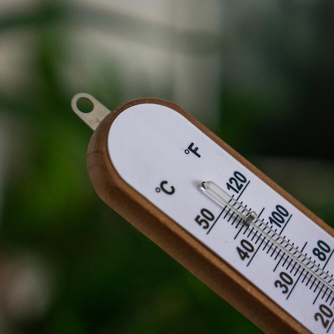 Izbový teplomer s bielou stupnicou (-30/50 °C) 20 cm